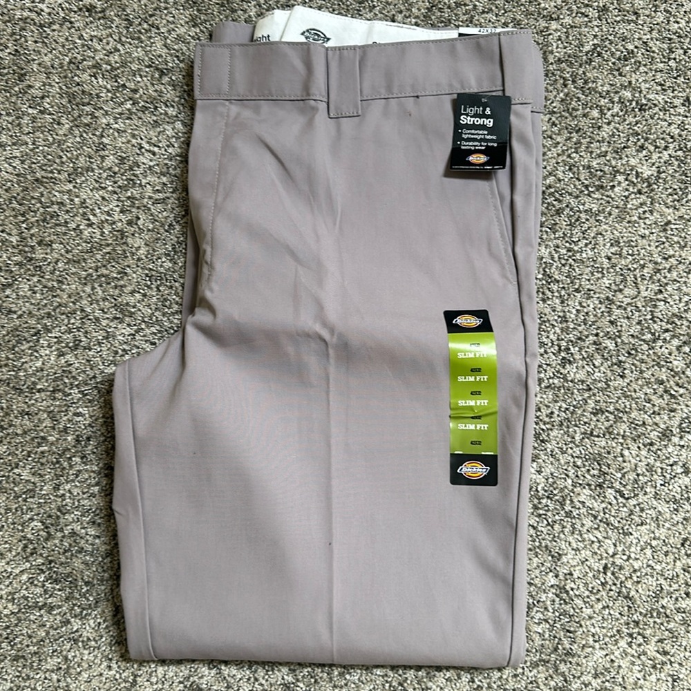 NWT Dickies Work Pants, Men’s- Slim Straight Fit- 42X32
